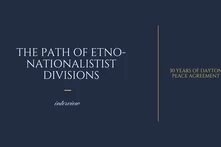 the path of etno-nationalistist divisions
