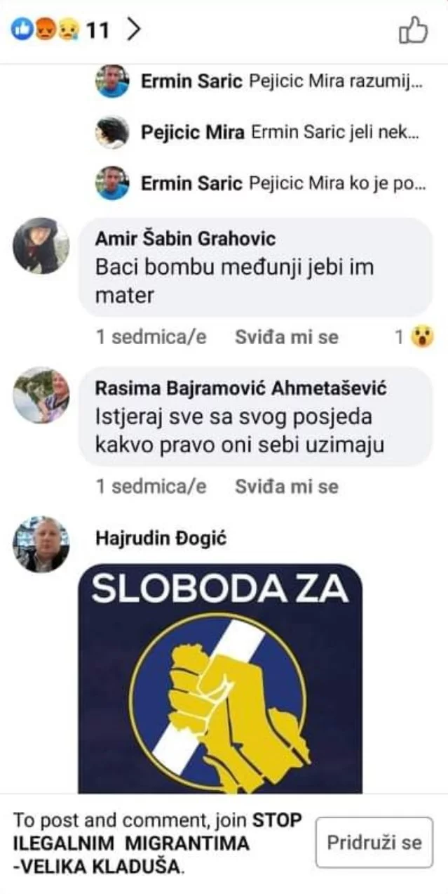Migrants crisis Velika Kladuša USK