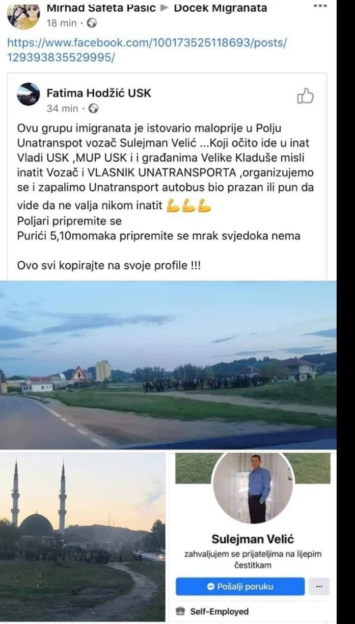 Migrants crisis Velika Kladuša USK