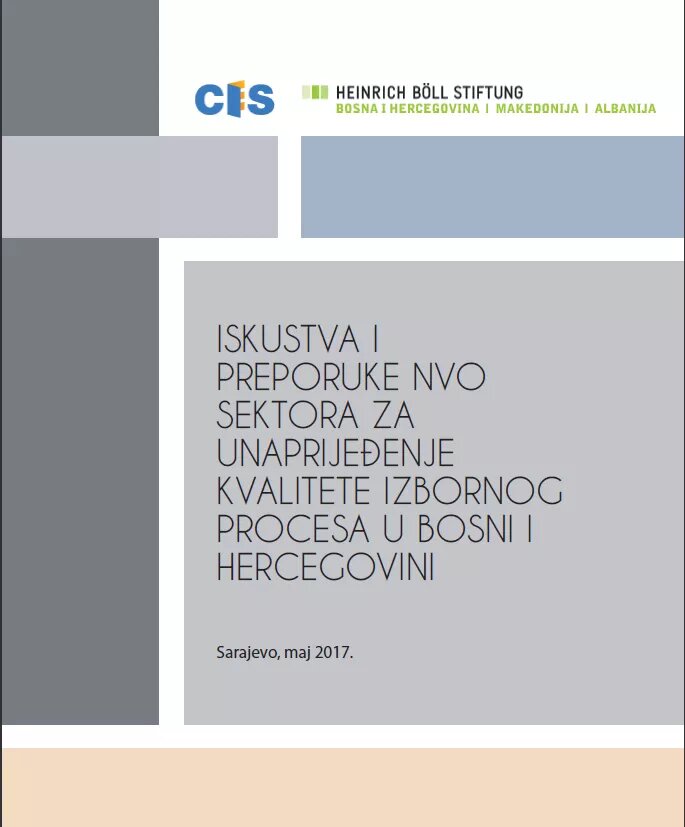 Iskustva i preporuke NVO sektora za unaprijeđenje kvalitete izbornog procesa u BiH
