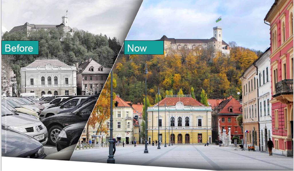 Ljubljana - before and after Ljubljana - before and after